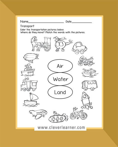 Transport activity sheets: Land, air, water, others? #preschools #children #learning #worksheets #transport Air Transportation Activities, Air Transportation Preschool, Kindergarten Transportation, Transportation Preschool Activities, Transportation Theme Preschool, September Preschool, Water Transport, Land Transport, Transportation Worksheet