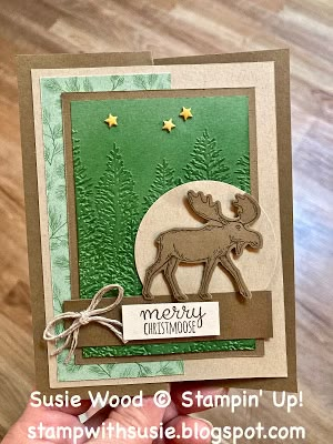 Evergreen Forest 3d Embossing Folder, Have A Terrific Tuesday, Merry Christmoose, Terrific Tuesday, Simple Christmas Cards, Christmas Moose, Owl Card, Evergreen Forest, Homemade Christmas Cards