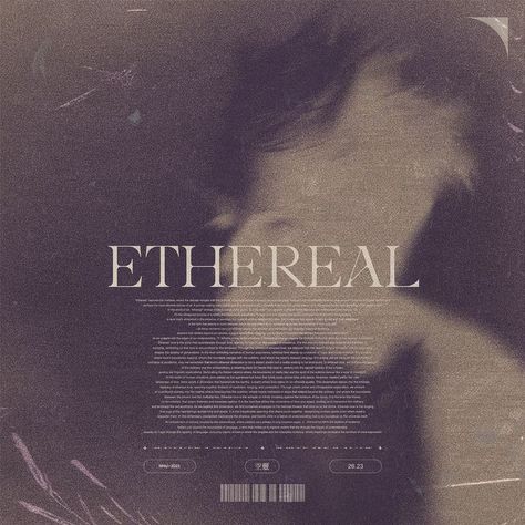 "ETHEREAL" Conceptual Graphic Design Poster by NHU Ethereal Design, Text Art, Timeless Art, Ethereal Art, Graphic Design Poster, Graphic Designs, Design Reference, Graphic Design Posters, You Think