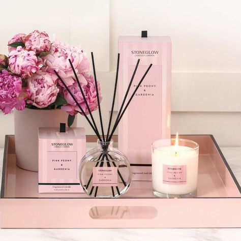 Stunning new home fragrances from Stoneglow now in stock.  Pink Peony and Gardenia 💕pretty pink styling combines love and romance making these wonderful gifts for valentines and Mother’s Day.  Shop in shop or online www.thefeatherednestuk.co.uk #pinkpeony #bemyvalentine #loveyou #mothersday #thefeatherednestpoulton Flowers And Candles, Beauty Room Decor, Pink Candles, Pink Bathroom, Pink Peony, Beauty Room, Pink Peonies, Handmade Candles, Reed Diffuser