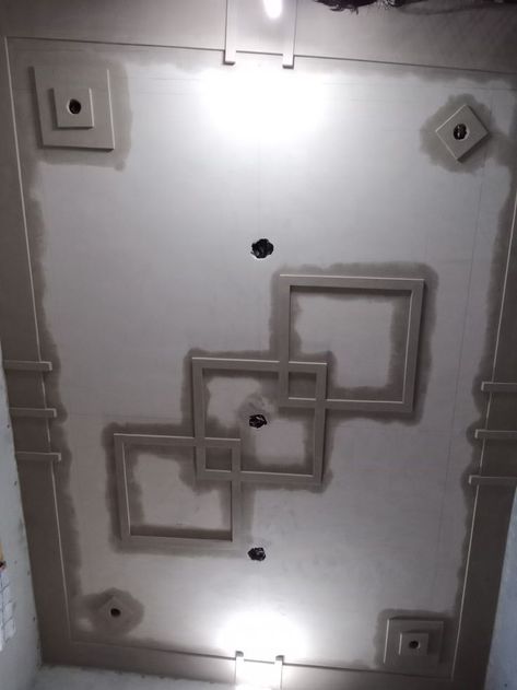 Ceiling Design With Cement, New Pop Plus Minus Design For Bedroom Roof, Latest Plus Minus Pop Design For Roof, Simple Sealing Design Roof, Modern Plus Minus Pop Design For Roof, Pop Design For Hall Simple, Latest Pop Design For Hall, Ceiling Design 2023, Christmas Ceiling Decor