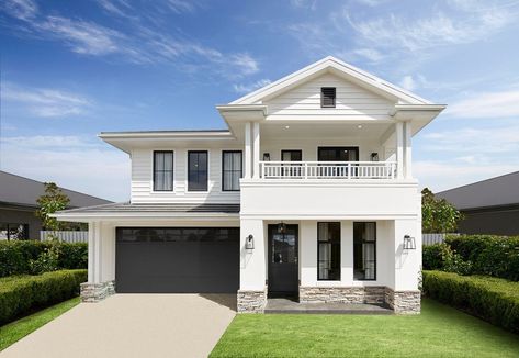 Gj Gardner Homes Australia, Masterton Homes, Box Hill, Philippine Houses, Narrow Lot House Plans, Hampton Style, House Facades, Duplex Design, Dream House Rooms