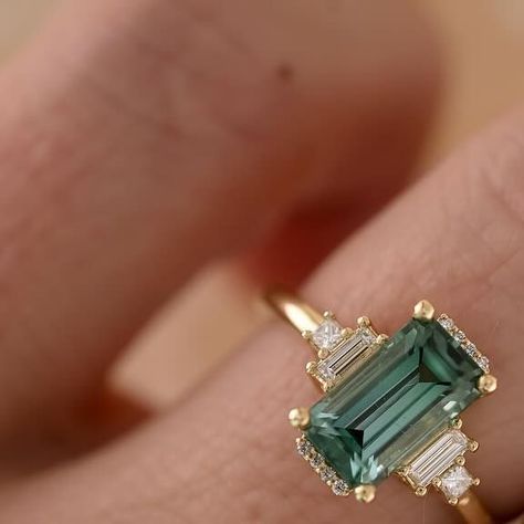 Brianna Trudell on Instagram: "The Sura 2.06 CT Lagoon Blue Tourmaline Ring✨ Available now! #tourmaline #tourmalinejewelry #lavendercreekgems #gemstonejewelry #bluetourmaline #artdeco" Engagement Rings Tourmaline, Blue Tourmaline Ring, Sura Ring, Bridal Things, Tourmaline Rings, Colored Stone Engagement Rings, Montana Sapphire Ring, Tourmaline Engagement Ring, Ring Inspiration