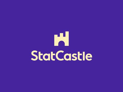 Stat Castle Logo Design by Dalius Stuoka Castle Inspiration, Chess Logo, Aa Logo, Insurance Logo, Castle Logo, Coffee Art Painting, Sea Logo, Modern Castle, Clever Business Cards