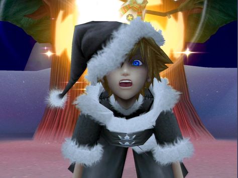 Kingdom Hearts Christmas, Sora Pfp, Christmas Kingdom, Kh Sora, Kingdom Hearts Hd, Kingdom Hearts Sora, Kingdom Hearts Characters, Kingdom Hearts Ii, Kingdom Hearts Fanart