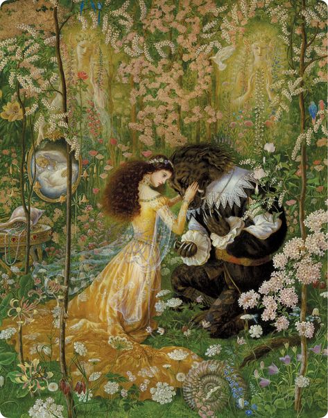 Y Craft, Beauty And The Beast Art, 동화 삽화, Cupid And Psyche, Textile Art Embroidery, Fairytale Illustration, Art Embroidery, Fairytale Art, Fantasy Artist