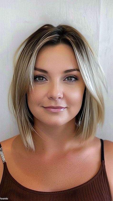 Sophisticated Medium Length Hairstyles, Best Bob For Round Face, Round Face Mid Length Hair, Easy Hairstyles For Round Faces, Shoulder Length Hair For Round Faces, Round Face Haircuts Medium, Mum Hair, Versatile Haircut, Medium Fine Hair