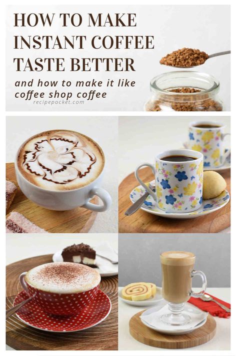 How To Make Instant Coffee Taste Better - Make It Coffee Shop Style 1 Mocha Drink Recipe, Instant Coffee Recipes, Coffee Recipes Hot, Best Instant Coffee, Coffee Shop Coffee, Coffee Mix, Mocha Coffee, Homemade Coffee, Coffee At Home