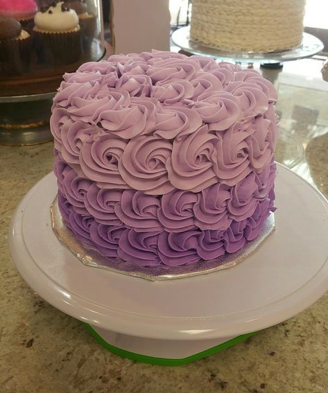 Purple Birthday Cake Aesthetic, Ombre Rosette Cake, Purple Birthday Cake, Birthday Cake Aesthetic, Golden Birthday Cakes, Cake Purple, Small Birthday Cakes, Chocolate Covered Fruit, Birthday Aesthetic