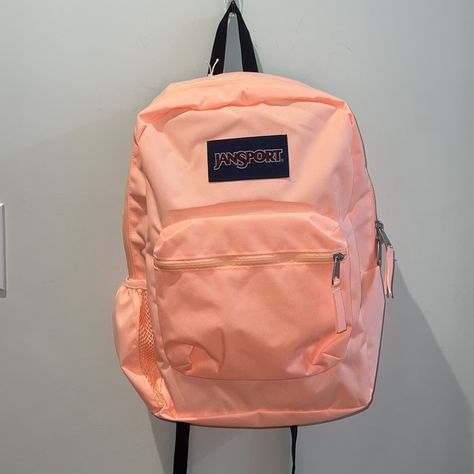 Jansport Backpack Color:Peach Neon Size: 16.5"H X 12.5"W X 5.5"D Front Utility Pocket With Organizer 2/3 Padded Back Panel Exterior: 1 Mesh Water Bottle Pocket, 1 Zippered Pocket Iconic Straight-Cut, Padded Shoulder Straps Web Haul Handle Polyester Zipper Closure New With Tag, Excellent Condition Backpacks Jansport, Adidas Duffle Bag, School Clothes, Jansport Backpack, Straight Cut, Shoulder Straps, Duffle Bag, Size 16, Water Bottle