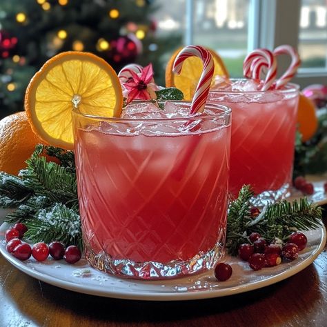 Candy Cane Christmas Punch Candy Cane Cocktail Recipe, Alcoholic Punch Recipes, Christmas Luncheon, Peppermint Syrup, Christmas Buffet, Acorn Squash Recipes, Boozy Desserts, Happy Hour Drinks, Christmas Punch