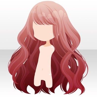 Hair References Drawing, Chibi Hair, Hair Sketch, Hair Drawing, Anime Accessories, Cocoppa Play, Anime Hair, Long Wavy Hair, Hair Reference