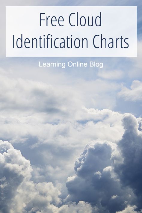 Use these free cloud identification charts on nature walks, weather watches, or just to determine what any cloud in the sky is. #homeschool #weather Cloud Identifier, Cloud Identification, Homeschool Science Lessons, Homeschool Science Experiments, Cloud Type, Homeschool Science Curriculum, Homeschool Freebies, Homeschool Board, Homeschool Tips