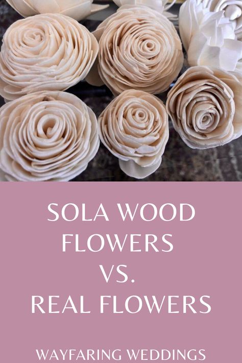 Sola Wood Flowers vs. Real Flowers Wood Roses How To Make, Wooden Wedding Flower Bouquets, Trader Joe’s Wood Flowers, Wood Flower Bridal Bouquet, Solawood Flowers Making, Wooden Flowers Wedding Bouquets, Solawood Flowers Wedding Ideas, Wooden Wedding Flowers, Diy Wood Flowers