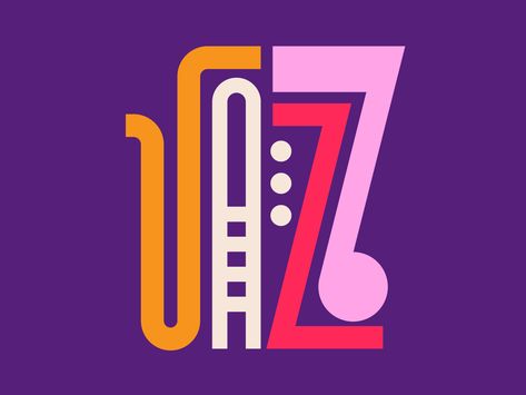 Jazz by Rafael Serra on Dribbble Jazz Graphic Design, Jazz Illustration, Jazz Design, Jazz Logo, Gif Design, Zoo Logo, Arte Jazz, Festival Logo, Jazz Poster