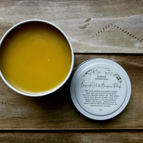 Coming soon!! Linseed Oil and Beeswax Polish. This 100% natural wax polish contains food-safe raw linseed oil and pure beeswax. Ideal for indoor use. This polish can be used directly on bare wood, over painted surfaces, over polyurethane, shellac and lacquer. Polish leaves a honey-colored sheen that enhances the natural texture of wood. #coldprocesssoap #giftwrap #giftwrapping #naturalsoap #soycandles #presents #gifts #weddinggifts #present #birthdaypresent #natural #goatmilksoap #handmadewi... Texture Of Wood, Beeswax Polish, Linseed Oil, Goat Milk Soap, Natural Wax, Cold Process Soap, Natural Soap, Natural Texture, Food Safe