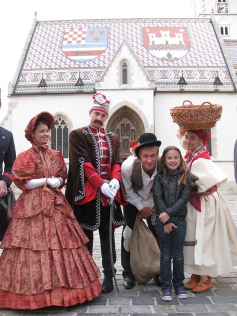 Zagreb Balkan History, Croatia Culture, Croatian Folklore, Croatian History, Croatian Style, Serbian Clothing, Croatia Zagreb, Travel Local, Travel Croatia