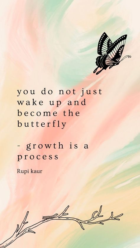 Growth Is A Process, Butterfly Quotes, Buddha Quotes Inspirational, Sketch Journal, Recovery Quotes, Christmas Phone Wallpaper, Buddha Quotes, Coping Strategies, Happy Thoughts