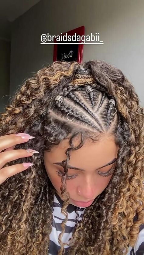 Concert Hairstyles, Rave Hair, African Hair Braiding Styles, Cute Box Braids Hairstyles, Braids With Curls, Natural Hair Updo, Work Hairstyles, Hair Ponytail Styles, Curly Girl Hairstyles