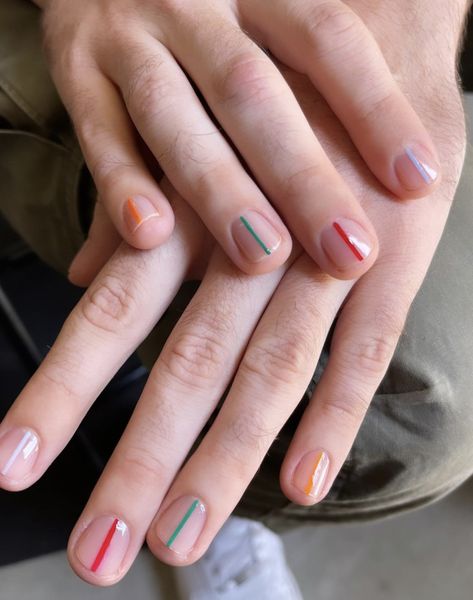 Mens Manicure, Minimal Nails Art, Back To School Nails, Minimal Nails, School Nails, Happy Pride, Short Nail Designs, Cute Nail Art, Neutral Nails