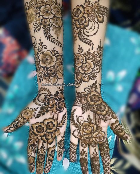 Full Hand Mehndi Designs Kafif, Kafif Design Full Hand, Kafif Design, Dubai Mehndi, Rajasthani Mehndi Designs, Mehendi Artist, Mehedi Design, Front Mehndi Design, Khafif Mehndi Design