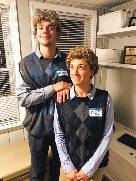 Brennan And Dale Costume, Step Brothers Costume Couple, Halloween Costumes Stepbrothers, Dale And Brennan Costume, Easy Halloween Costumes 3 People, Bf Gf Halloween Costumes Funny, Step Brother Halloween Costumes, Bevis And Butthead Halloween, Step Brothers Costume Women