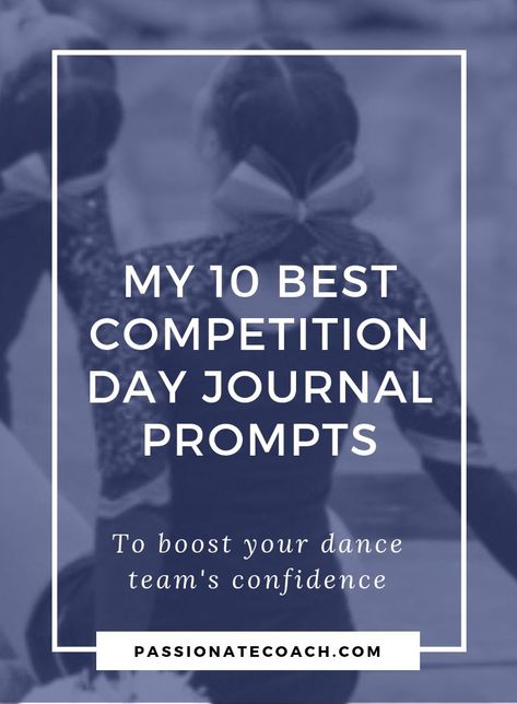 Athlete Journal Prompts, Journal Prompts For Athletes, Journal Confidence, Dance Team Fundraisers, Confidence Journal, Cheerleading Tips, Dance Team Uniforms, Cheerleading Workouts, College Athlete