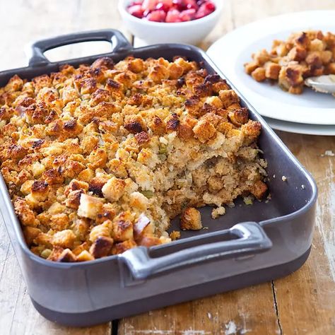 Back-to-Basics Bread Stuffing | Cook's Country Classic Stuffing Recipe, Easy Stuffing Recipe, Bread Stuffing, Stuffing Recipes For Thanksgiving, Easy Stuffing, America's Test Kitchen Recipes, Thanksgiving Stuffing, Turkey Time, Cornbread Dressing