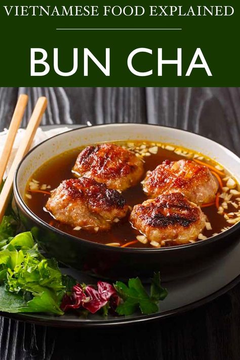 Bun Cha Recipe, Vietnamese Bun Cha, Bun Thit Nuong, Asian Potluck, Cha Recipe, Vietnamese Spring Rolls Recipe, Asian Food Appetizers, Easy Asian Noodle Recipes, Buns Recipe Easy