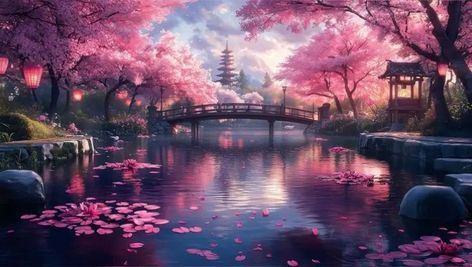 Background Images For Computer, Chrome Themes Wallpapers, Cherry Blossom Wallpaper Desktop, Pc Pink Wallpaper, Pink Japan Aesthetic, Sakura Landscape, Wallpaper Scenery, Tank Wallpaper, Cherry Blossom Wallpaper