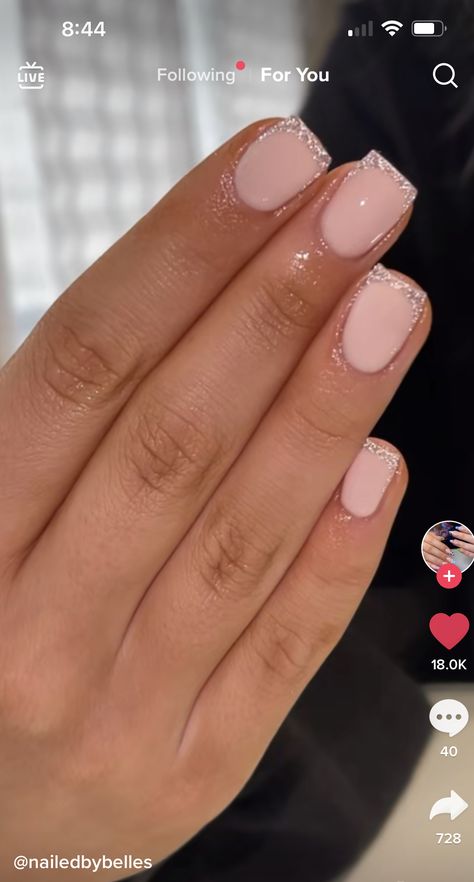 Natural Round Nail Ideas, Short Polygel Nail Ideas, Extra Short Square Nails, Short Sns Nails, Sns Nails Designs, Blush Pink Nails, Plaid Nails, Minimal Nails, French Tip Acrylic Nails