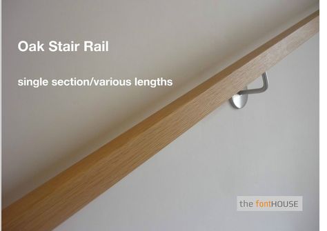 Modern Square section Oak Handrail  - FREE DELIVERY Oak Bannister, Oak Banister, Oak Handrail, Wood Handrail, Staircase Handrail, Oak Stairs, Stair Handrail, House Of Fraser, Stair Railing