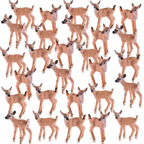 PRICES MAY VARY. Realistic Deer Figurines Set: you will receive 28 pieces of miniature deer figurines in the size of 1.77 inches/ 4.5 cm tall, which are abundant to meet your needs of decorations on cake and woodland scenes Beautifully and Vividly Carved: adopting the exquisite and vivid carving process, these mini plastic animals feature full of details to make skin texture and hair look lifelike; Plus, hand painting gives each mini deer model a little variation in color and texture, making the Deer Baby Shower Decorations, Deer Cake, Deer Cakes, Deer Figurines, Animal Theme Birthday, Deer Baby Showers, Reindeer Figurine, Mini Christmas Tree, Oh Deer