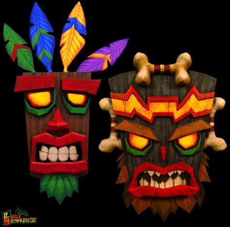 Twitter Crash Bandicoot, Pop Culture Art, Magic Art, Tiki Bar, Game Art, Pop Culture, Tattoo Designs, Sculpture, Tattoos