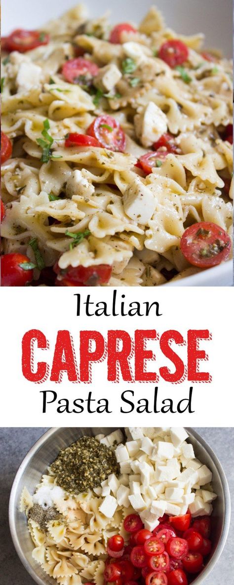 Pasta Salad Caprese, Italian Caprese, Salad Caprese, Salad Italian, Caprese Pasta Salad, Caprese Pasta, Salad Pasta, Pasta Salad Italian, Italian Salad