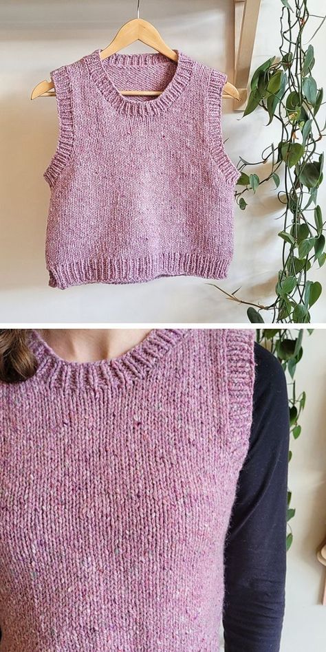 32 Modern Knitted Vests – Free Patterns Vest Knitting Patterns For Women, Knitted Vest Patterns Free For Women, Knit Vest Pattern Women, Knit Vest Pattern Free, Baby Hat Knitting Patterns Free, Fancy Sweater, Free Knitting Patterns For Women, Knitted Vests, Vest Pattern Free