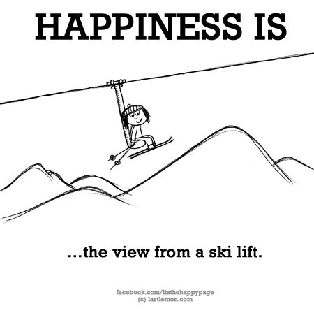 No. 980 What makes YOU happy? Let us know here http://lastlemon.com/happiness/ and we'll illustrate it. Google Quotes, Ski Quotes, Skiing Memes, Skiing Quotes, Skiing Aesthetic, Apres Ski Party, Ski Bunnies, Ski Bums, Ski Racing