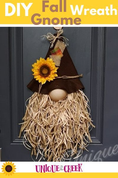 Diy Fall Gnome, Fall Gnome Wreath, Wreath Kits, Unique In The Creek, Gnome Wreath, Fall Thanksgiving Decor, Diy Fall Wreath, Farmhouse Fall Decor, Fall Halloween Crafts