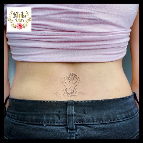 #girltattoos #lotustattoos #girlinwater #trampstamp #lowerbacktattoos Lotus Tramp Stamp, Prince Hamdan, Tramp Stamp, Girl In Water, Girl Tattoo, Compass Tattoo, Lower Back Tattoos, Girl Tattoos, Lotus