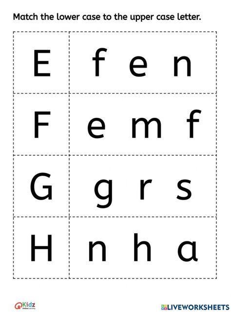 Match The Letters, English Clothes, Letter Worksheets, Letter Matching, Teacher Worksheets, Letter E, Lower Case, Match Me, Letter I