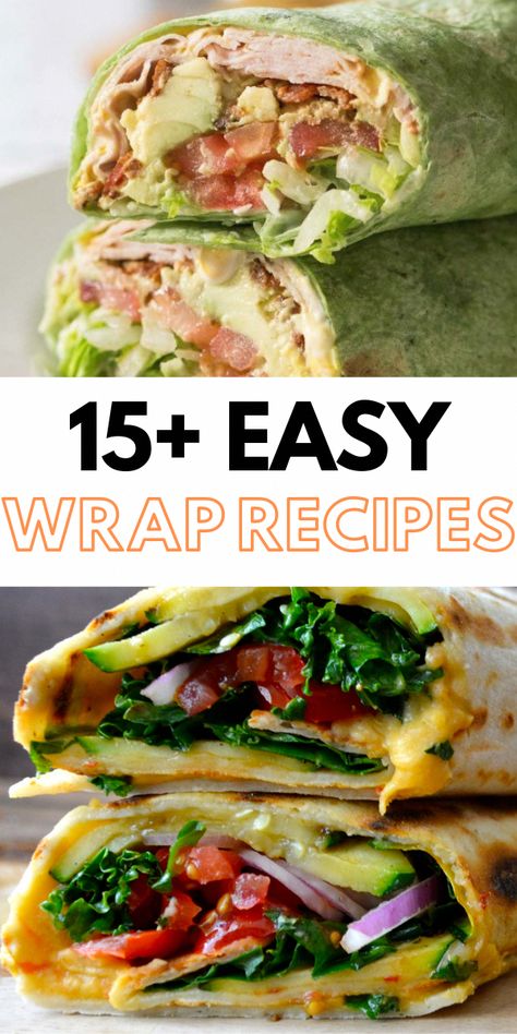 Quick Wraps For Lunch, Italian Wraps Recipes Lunches, Easy Lunch Wraps For Work, Wrap Sandwiches Recipes, Veggie Wrap Ideas, How To Make Wraps For Lunch, Sandwich Wraps Recipes Lunch Ideas, Dinner Wrap Ideas, Wraps For Lunch To Work