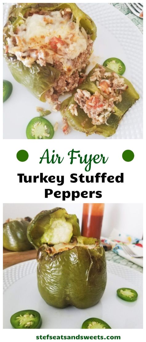 Peppers Air Fryer, Stuffed Bell Peppers Turkey, Turkey Stuffed Peppers, Ground Turkey Stuffed Peppers, Air Fryer Turkey, Turkey Seasoning, Easy Stuffed Peppers, Stuffed Peppers Turkey, Beef Hash