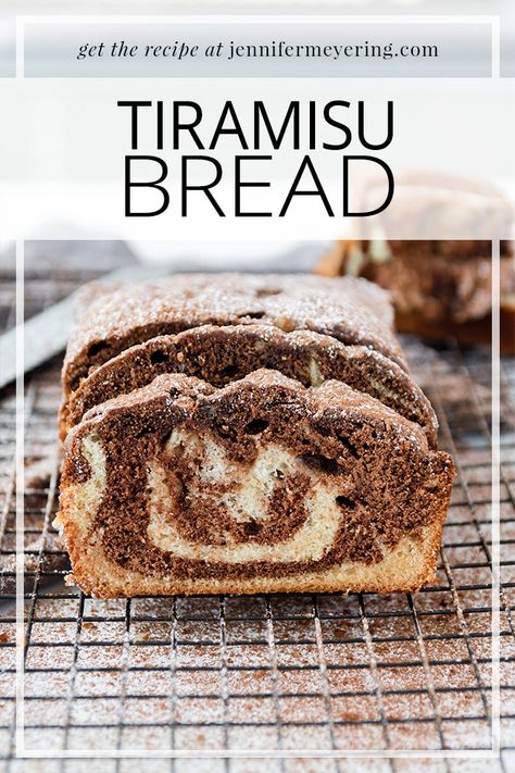 Soft and sweet bread with distinct flavors of espresso coffee and mascarpone cheese - a new twist on the classic tiramisu. Bread Loaf Ideas, Mascarpone Bread, Bread Flavor Ideas, Portuguese Deserts, Dessert Bread Recipes, Cheesecake Factory Bread, Low Cal Chocolate, Dessert Favorites, Cake Mix Donuts