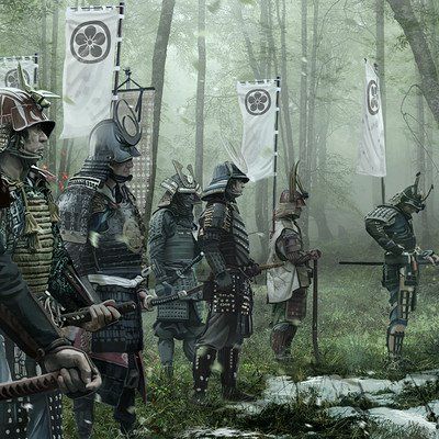 David Benzal, Guerriero Samurai, Sengoku Jidai, Fu Dog, Samurai Artwork, Armadura Medieval, Shadow Warrior, Japanese Warrior, Japanese History