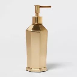 Solid Soap Pump Faceted Gold - Threshold™ | Target Bathroom Waste Basket, Toilet Bowl Brush, Faceted Design, Plastic Organizer, Foam Soap, Soap Pump, Shower Curtain Rods, Ball Jars, Flute Glass