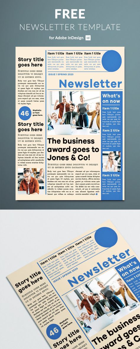 Modern Newsletter Template for InDesign | Free Download News Letter Template Free, Internal Newsletter, News Letter Design, School Newsletter Template Free, Newsletter Templates Word, Modern Newsletter, Newsletter Design Inspiration, Newsletter Design Templates, Indesign Free