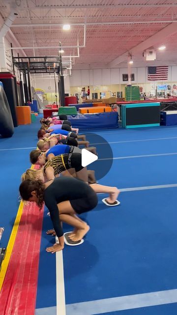 Fun Gymnastics Drills, Cool Gymnastics Moves, Gymnastic Drills, Gymnastics Bedroom, Gymnastics Sweatshirts, Gymnastics Conditioning, Slider Exercises, Gymnastics Academy, Gymnastics Drills