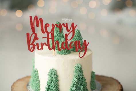 Santa Baby Cake, Christmas Baby Shower Cake, Christmas First Birthday, Merry Birthday, Bright Cakes, Christmas Birthday Cake, Gender Reveal Cake Topper, Smash Cake Topper, Christmas Cake Topper