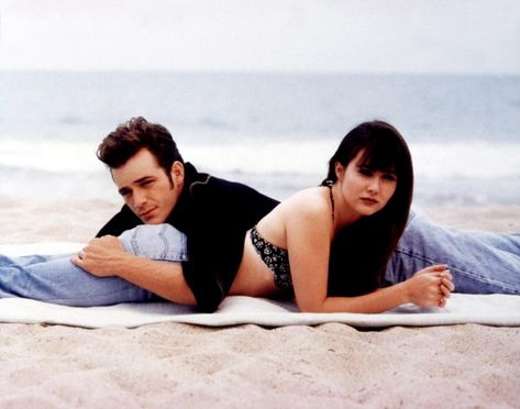 Brenda And Dylan, Brenda 90210, 90s Tv Shows, Best Tv Couples, Jennie Garth, Luke Perry, Shannen Doherty, Beverly Hills 90210, Tv Couples