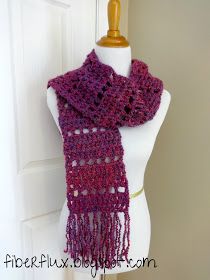 Fiber Flux...Adventures in Stitching: Free Crochet Pattern...Mulberry Scarf! Mulberry Scarf, Simple Scarf Crochet Pattern, Lacy Scarf, Crochet Scarfs, Crocheted Scarf, Crochet Scarf Pattern Free, Crochet Infinity Scarf, Scarf Crochet Pattern, Crochet Cowl